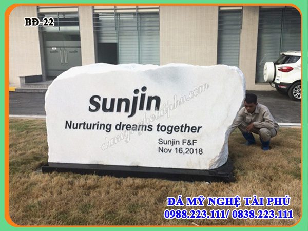 Biển hiệu đá cho công ty Sunjin - Đồ Đá Mỹ Nghệ Tài Phú - Công Ty CP Sản Xuất Và Đầu Tư Tài Phú